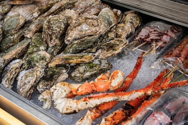 Close up on japanese street food