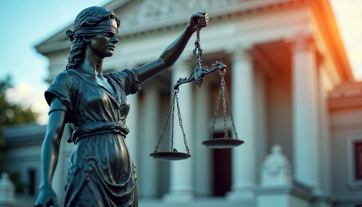Free Photo close up on law statue