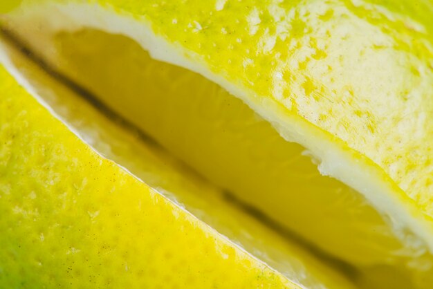 Close-up of lemon cut in half