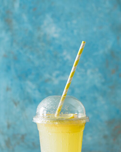 Close-up of lemon shake