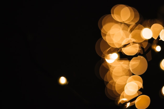 Close-up lights of garland