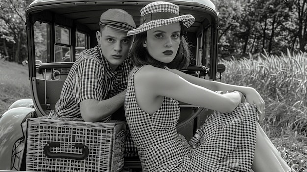 Free photo close up lovely couple enjoying picnic