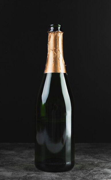 Close-up luxury champagne bottle