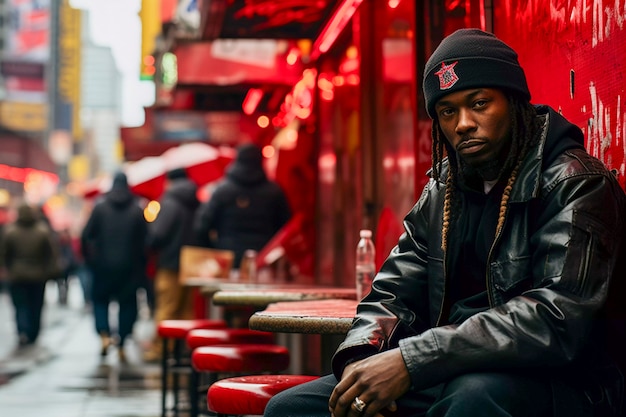 Free photo close up on man on new york streets