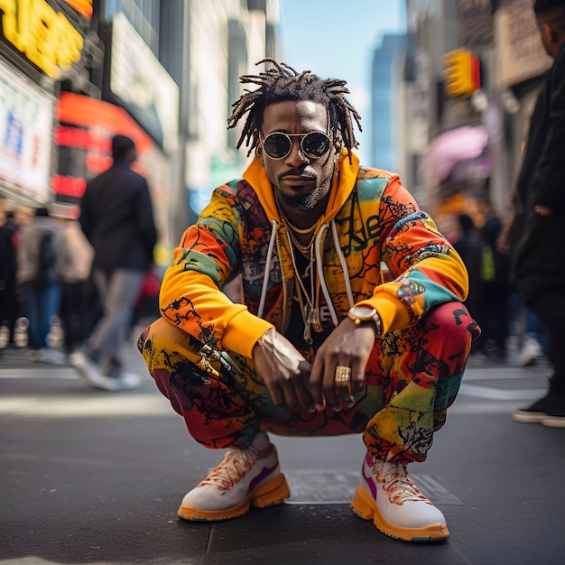 Free photo close up on man on new york streets