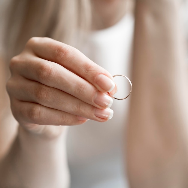 Close-up marriage ring