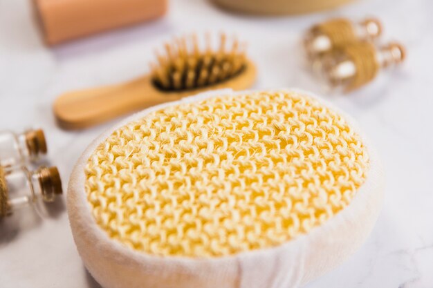 Close-up of massage sponge