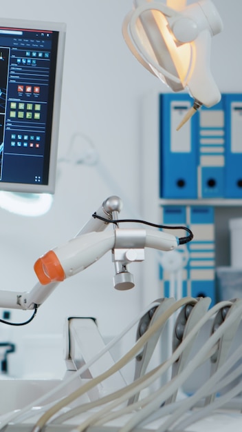 Free Photo close up medical orthodontist equipment in modern bright office