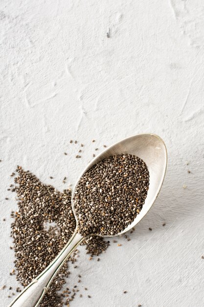 Close-up metal spoon with pepper