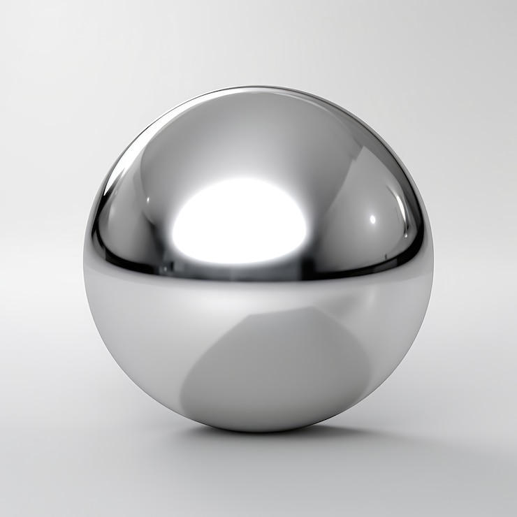 Free Photo close up on metallic ball