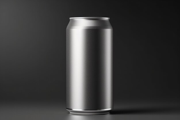 Close up metallic tin can