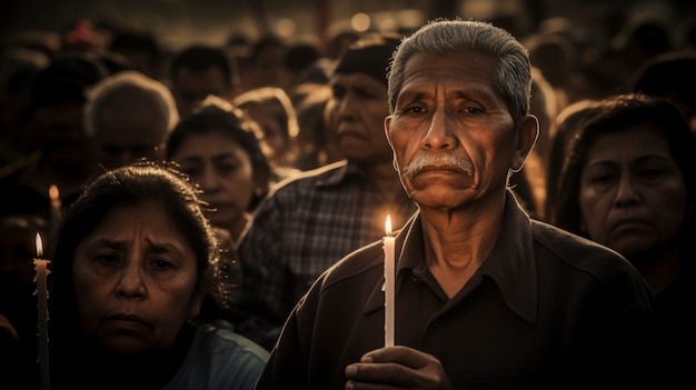 Free photo close up on mexican person praying