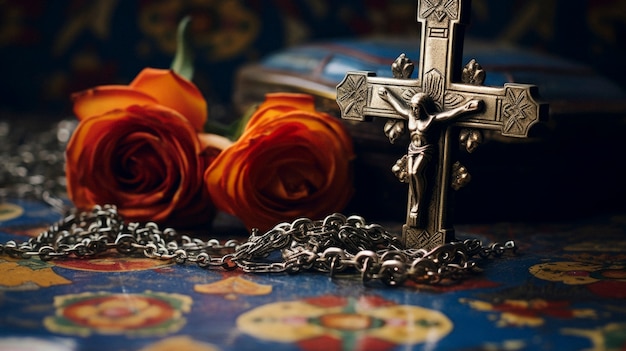 Free photo close up on mexican praying altar