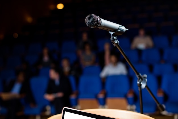 Close-up of microphone