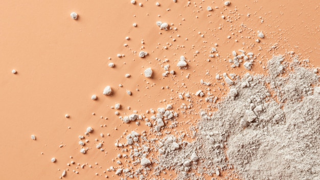 Close up mixture of clay powder