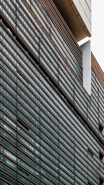 Close-up modern architecture office buildings