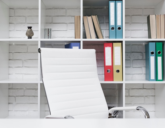 Close-up modern minimalist desk