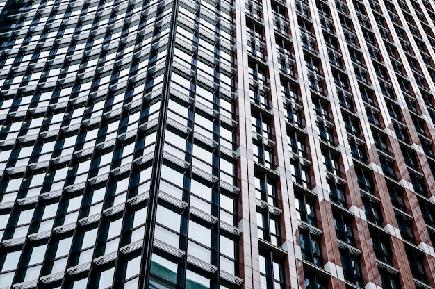 Close-up modern office buildings in the city