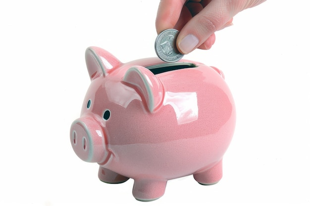 Free photo close up on money put aside for savings