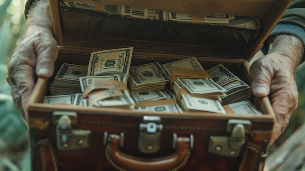Free photo close up on money put aside for savings