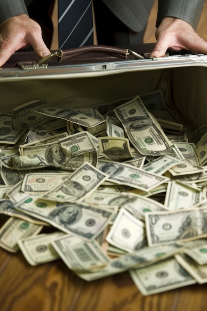 Free photo close up on money put aside for savings