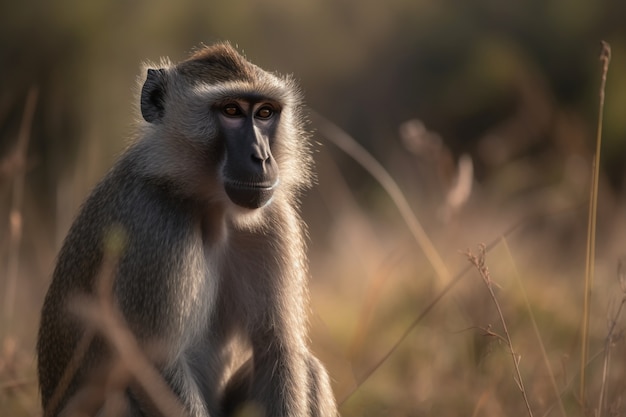 Foto gratuita primo piano sulla scimmia in natura