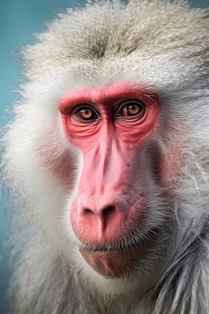 Free photo close up on monkey portrait