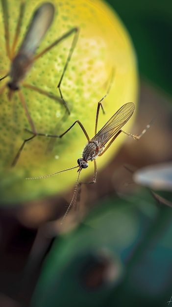 Free photo close up mosquito in nature