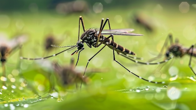 Foto gratuita immagine ravvicinata delle zanzare in natura