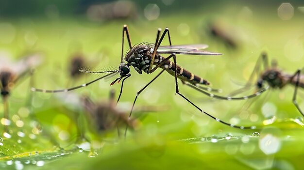 自然界の蚊を近距離で見る
