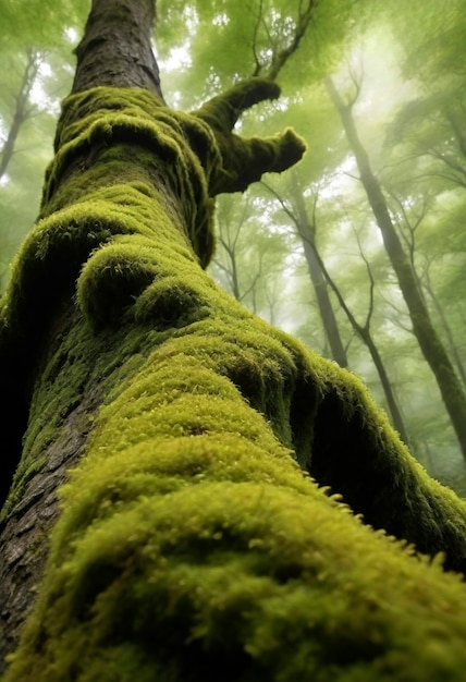 Un primo piano del muschio in natura