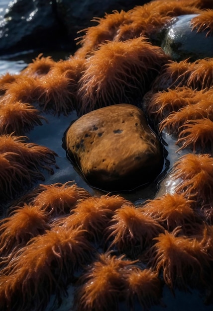 Close up on moss in nature