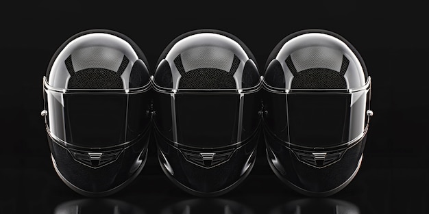 Free photo close up on motorcycle helmet