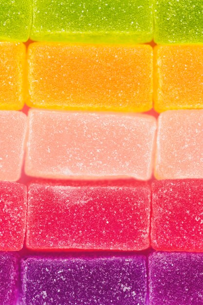 Close-up of multi colored jelly candies