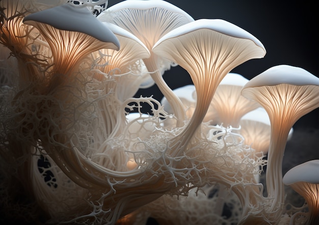 Близкий взгляд на структуру гриба