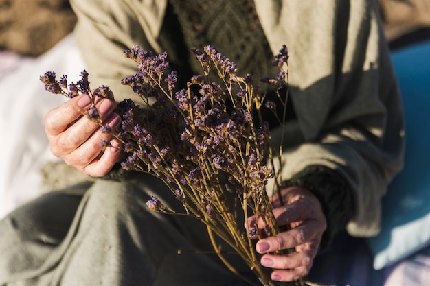 Close up of natural lavender