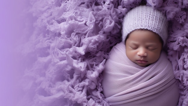 Foto gratuita prossimo piano del neonato che dorme