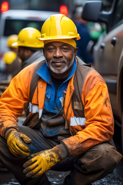 Close up on new york maintenance worker