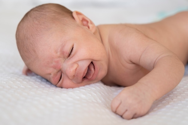 Close up on newborn baby