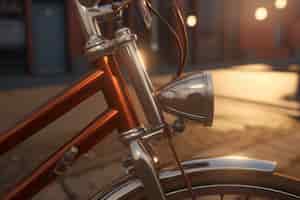 無料写真 自転車の詳細と部品のクローズアップ