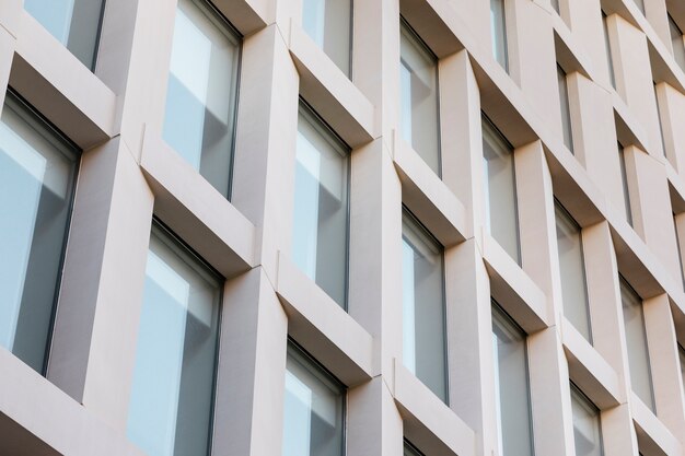 Close up on office building detailed texture