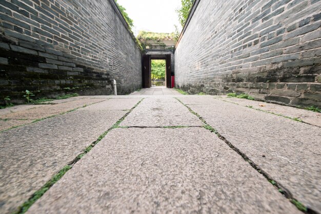 Close-up of old alley