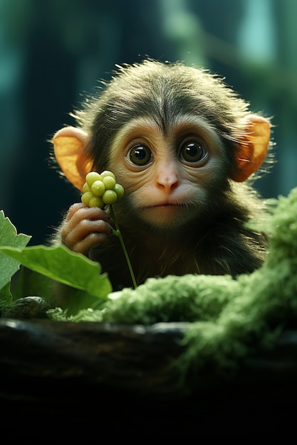 무료 사진 자연 속에서 긴팔원숭이를 가까이서 보세요