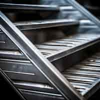 Бесплатное фото Близкий взгляд на металлические лестницы