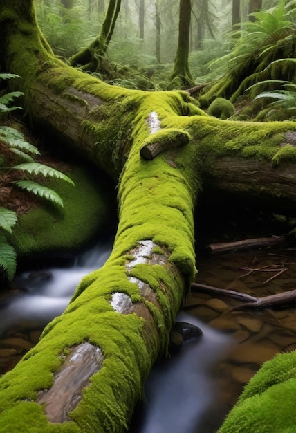Бесплатное фото Близкий взгляд на мох в природе