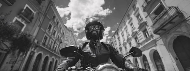 Бесплатное фото Близкий взгляд на мотоциклетный шлем