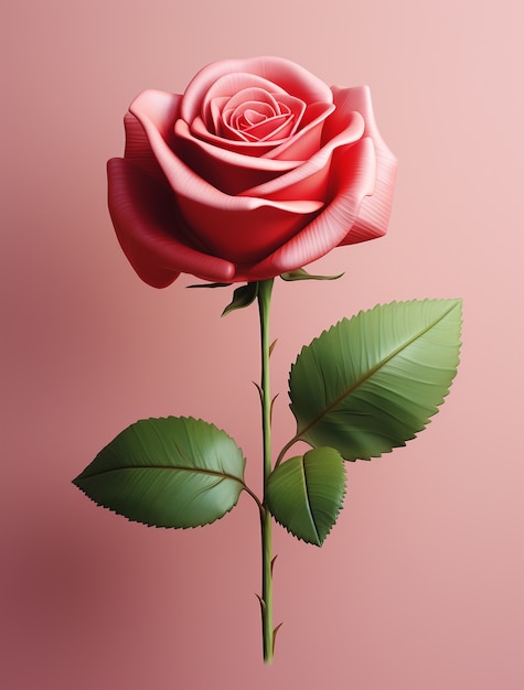 Бесплатное фото Крупным планом изолированная роза