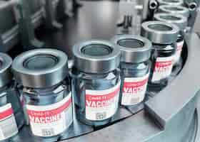 無料写真 オミクロンに対するワクチンのクローズアップ