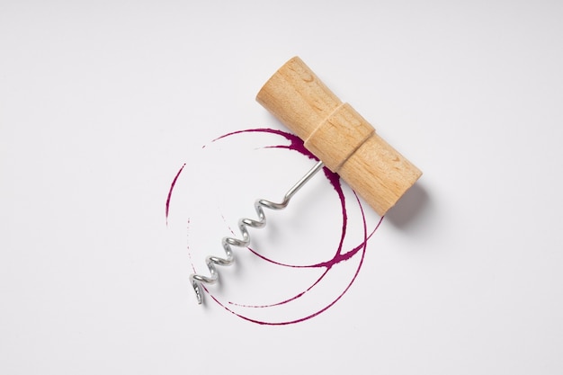 Бесплатное фото Крупный план на пятне от вина