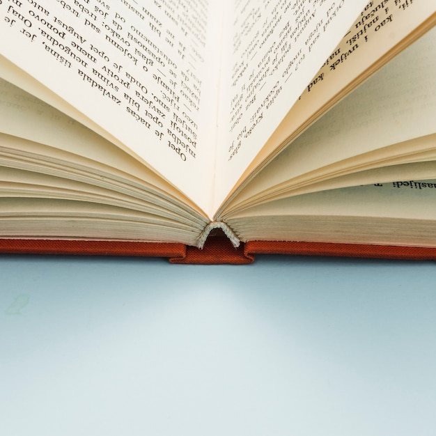 Close up of an open book